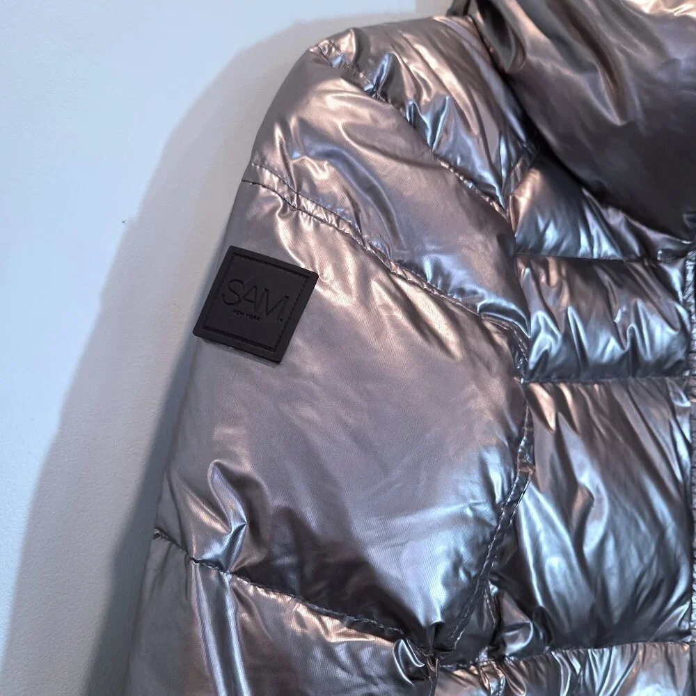 NWOT SAM Pyrite Metallic Freestyle Puffer Down Jacket Size S